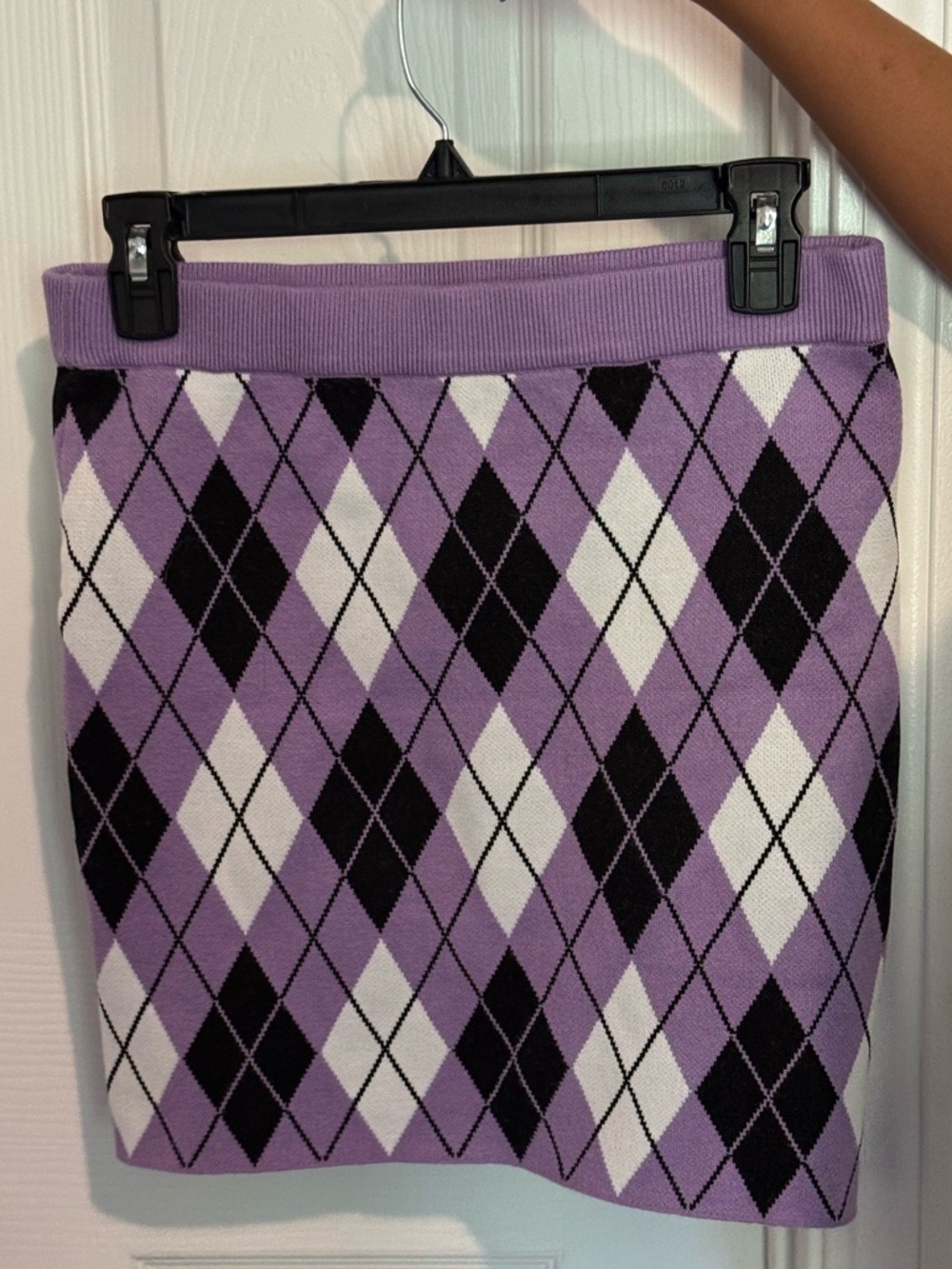 Forever 21 Lavender Argyle Crop Top & Mini Skirt Set - Picture 4 of 8